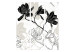Room Divider Flowers B&W (3-piece) - black and white composition of blooming flowers 134281 additionalThumb 7
