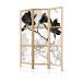 Room Divider Flowers B&W (3-piece) - black and white composition of blooming flowers 134281 additionalThumb 5