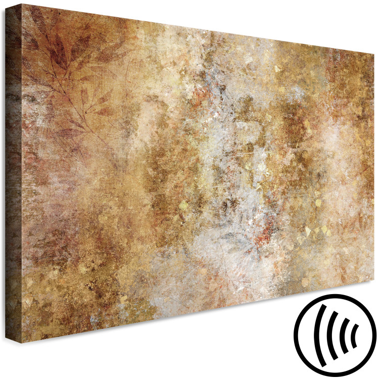 Canvas Gold fog - Abstraction with blurry colors of gold, copper and beige 135081 additionalImage 6