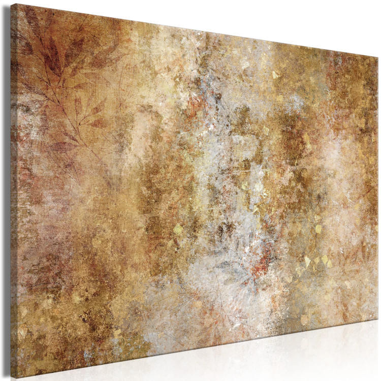 Canvas Gold fog - Abstraction with blurry colors of gold, copper and beige 135081 additionalImage 2
