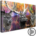 Canvas Print Three deer with antlers - Colorful abstraction with animals 136081 additionalThumb 6