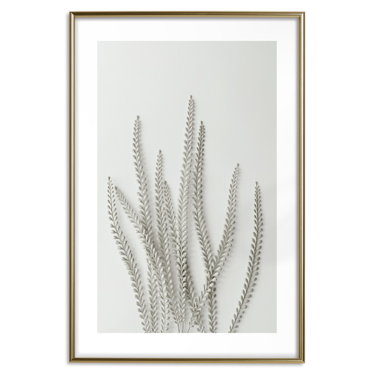 Wall Poster Plant Myriad - unique composition with a white plant on a light background 137281 additionalImage 10