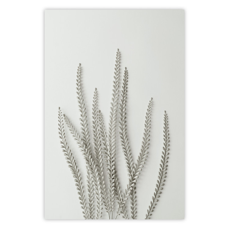 Wall Poster Plant Myriad - unique composition with a white plant on a light background 137281