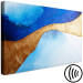 Canvas Golden Estuary (1-piece) Wide - modern abstraction in blue 138181 additionalThumb 6