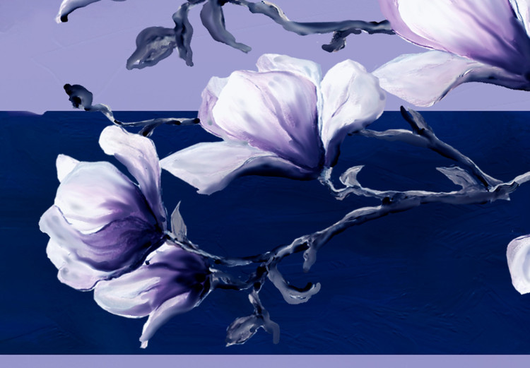 Canvas Art Print Magnolias in Very Peri Color (1-piece) narrow - flowers in violet 138581 additionalImage 5