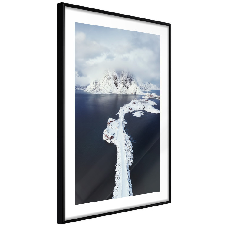 Wall Poster Quiet Haven - winter landscape of mountains against a clear sky with clouds 138781 additionalImage 15