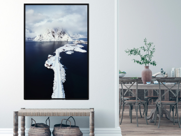 Wall Poster Quiet Haven - winter landscape of mountains against a clear sky with clouds 138781 additionalImage 20