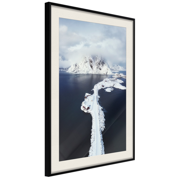 Wall Poster Quiet Haven - winter landscape of mountains against a clear sky with clouds 138781 additionalImage 23
