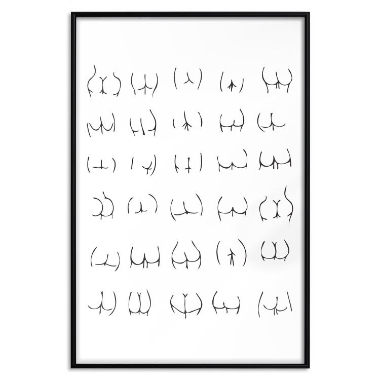 Poster Female Shapes - composition of buttocks on a contrasting white background 138881 additionalImage 24