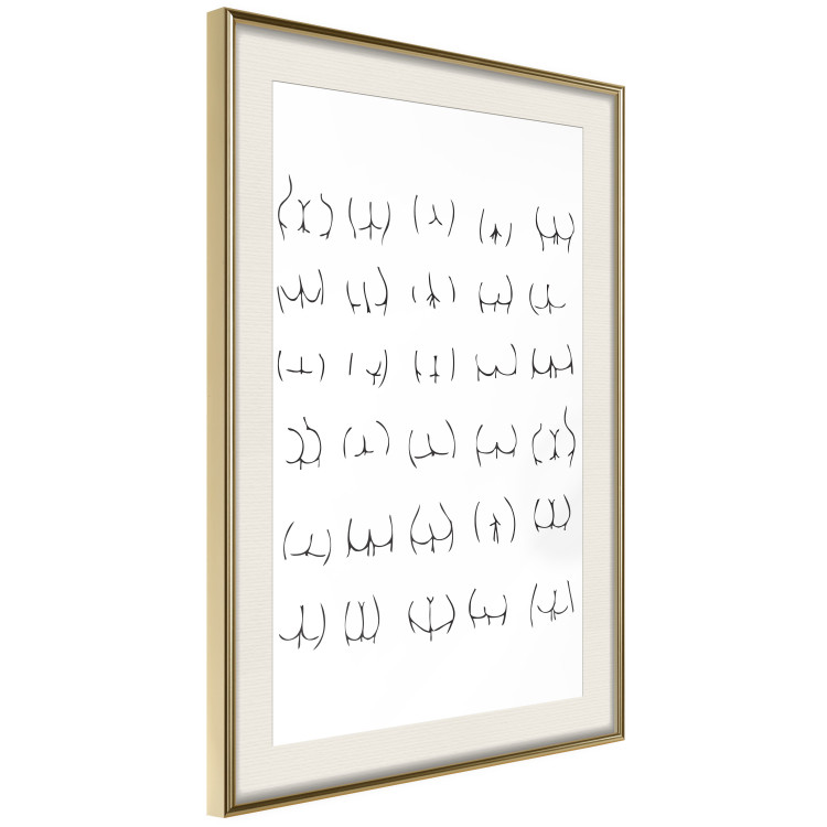 Poster Female Shapes - composition of buttocks on a contrasting white background 138881 additionalImage 11