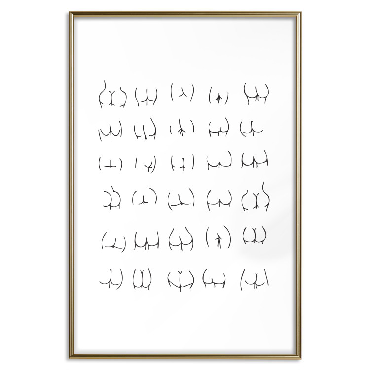 Poster Female Shapes - composition of buttocks on a contrasting white background 138881 additionalImage 20