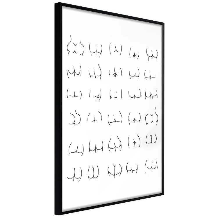 Poster Female Shapes - composition of buttocks on a contrasting white background 138881 additionalImage 8
