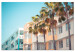 Canvas Print Miami City in Summer - Palm Trees and Florida Coast Architecture in Pastel 144481