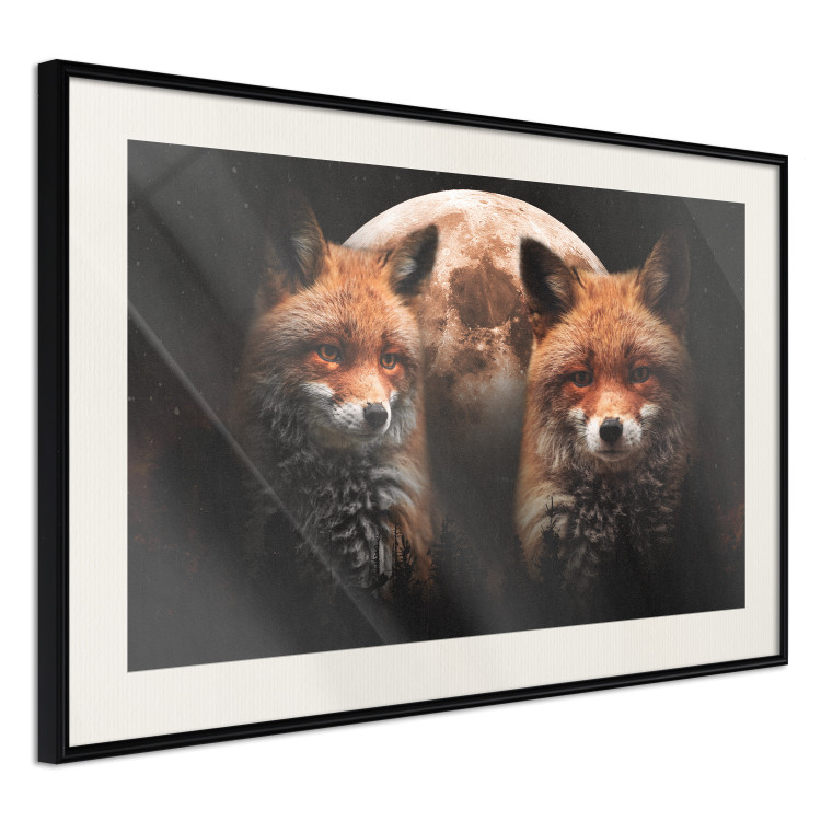 Poster Forest Couple - Two Foxes and the Moon Against the Night, Starry Sky 144781 additionalImage 8