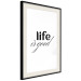 Poster Life Is Good - Typographic Composition, Black Lettering on a White Background 146181 additionalThumb 8