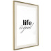 Poster Life Is Good - Typographic Composition, Black Lettering on a White Background 146181 additionalThumb 5