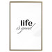 Poster Life Is Good - Typographic Composition, Black Lettering on a White Background 146181 additionalThumb 26