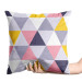 Decorative Velor Pillow Colourful mosaic - a geometric composition of triangles 147081 additionalThumb 3