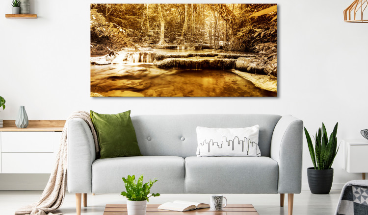 Large canvas print Waterfall in Sepia II [Large Format] 149681 additionalImage 5