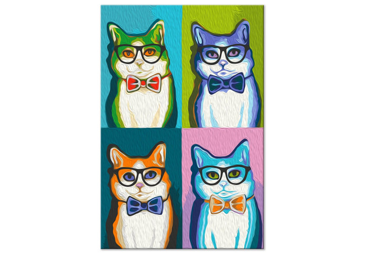 Paint by Number Kit Colorful Quartet - Portraits of Four Cat Gentlemen 149781 additionalImage 6