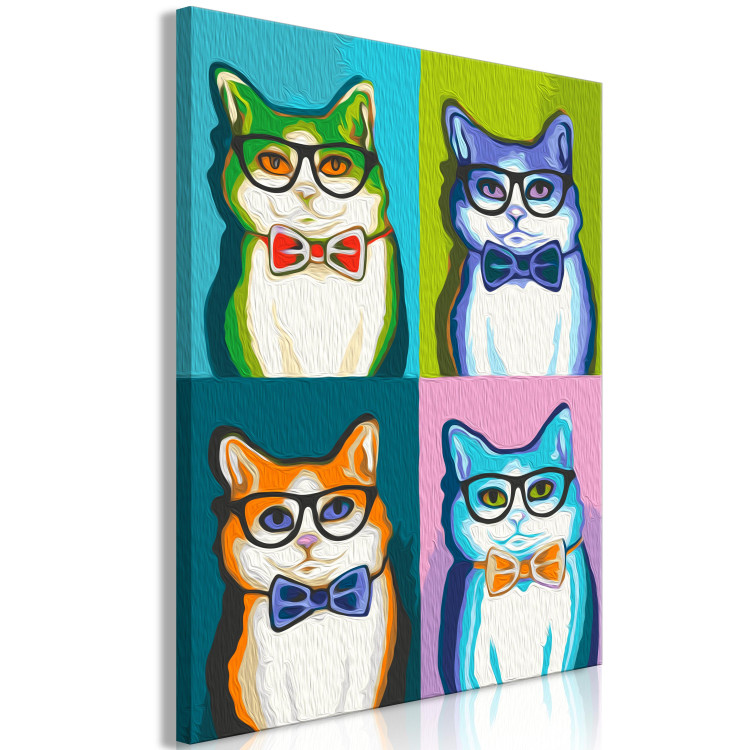 Paint by Number Kit Colorful Quartet - Portraits of Four Cat Gentlemen 149781 additionalImage 3