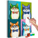 Paint by Number Kit Colorful Quartet - Portraits of Four Cat Gentlemen 149781 additionalThumb 5