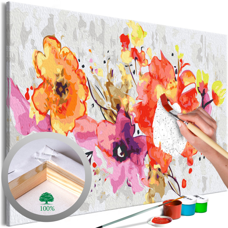 Paint by Number Kit Sunny Bouquet - Summer Composition of Colorful Flowers 150381