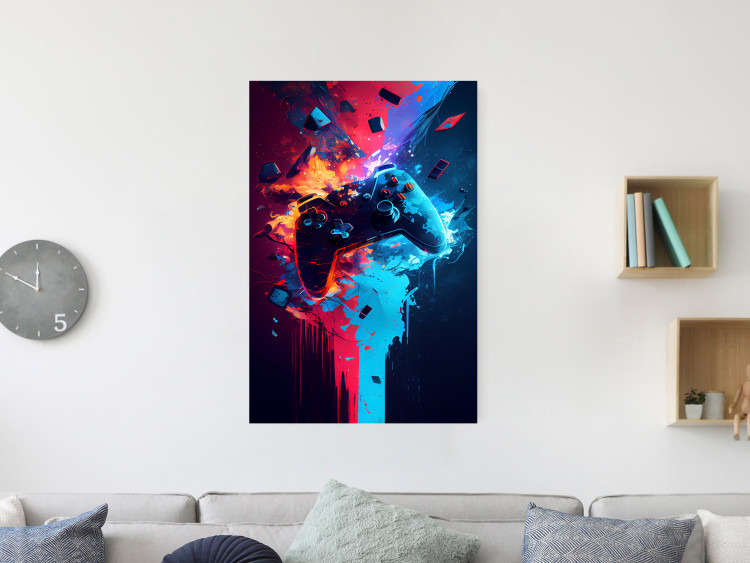 Wall Poster Color Pad - Exploding Blue and Red Console 150681 additionalImage 19