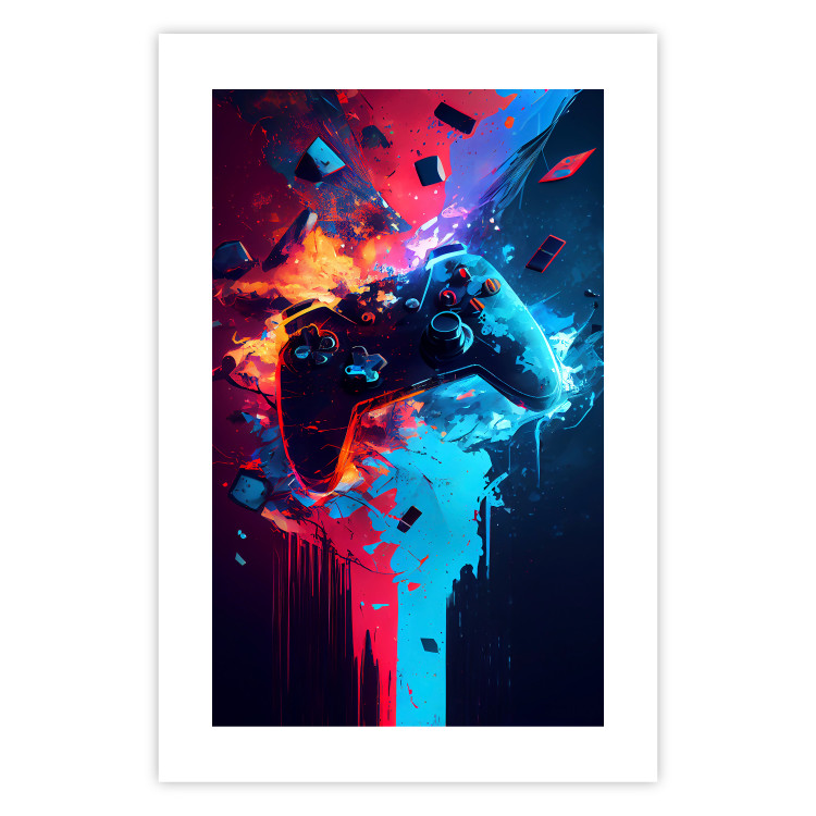 Wall Poster Color Pad - Exploding Blue and Red Console 150681 additionalImage 17