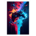 Wall Poster Color Pad - Exploding Blue and Red Console 150681