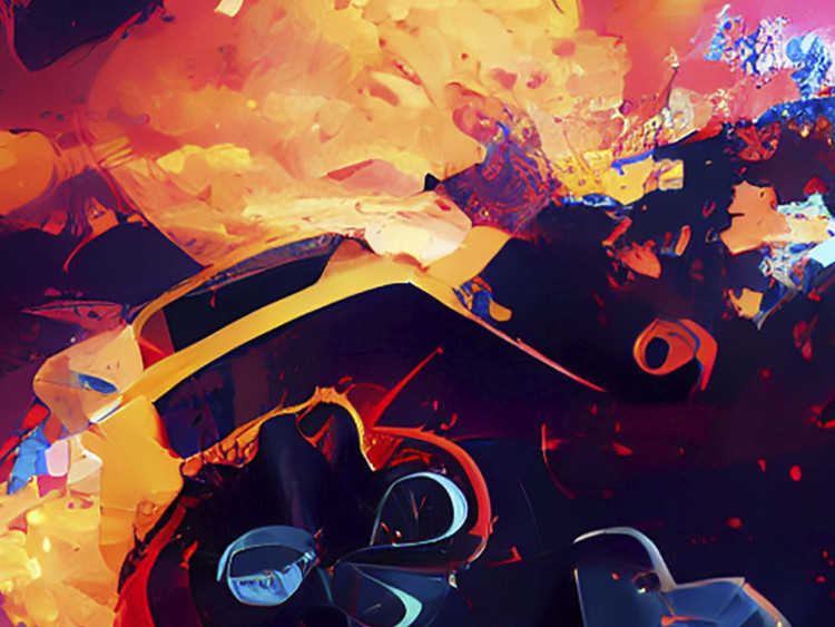 Large canvas print Explosion of Entertainment - An Exploding Colorful Controller for the Player’s Room [Large Format] 150881 additionalImage 3