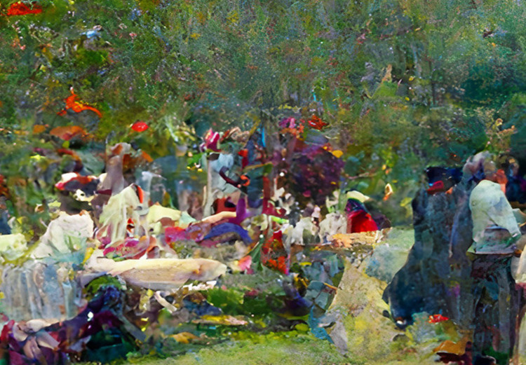 Large canvas print Meeting in the Garden - An Ai-Generated Landscape in the Style of Monet [Large Format] 151081 additionalImage 5