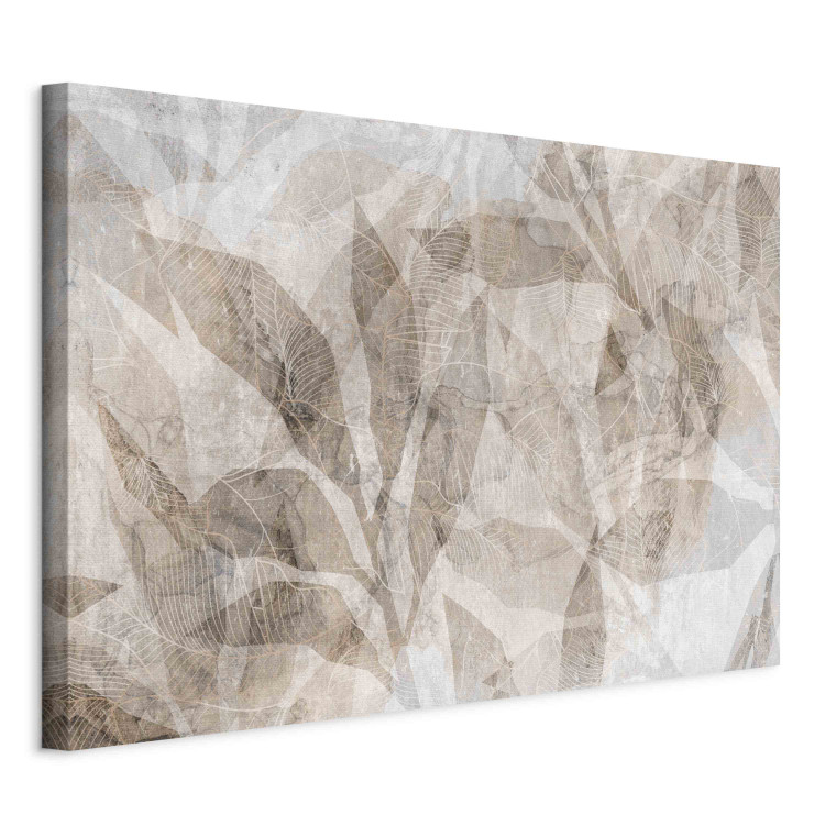 Large canvas print Shadow Abstraction - Interwoven Shapes and Beige Outline of Leaves [Large Format] 151181 additionalImage 2