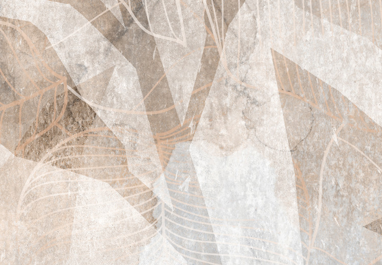 Large canvas print Shadow Abstraction - Interwoven Shapes and Beige Outline of Leaves [Large Format] 151181 additionalImage 5