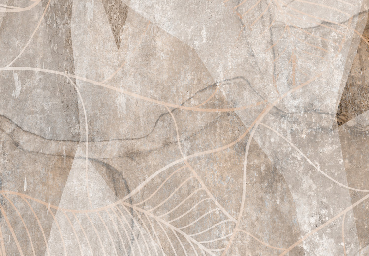Large canvas print Shadow Abstraction - Interwoven Shapes and Beige Outline of Leaves [Large Format] 151181 additionalImage 3