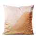 Decorative Velor Pillow Orange Hill - Abstract Composition on a Pink Background 151381