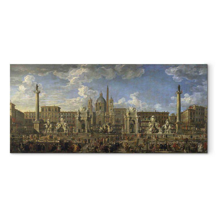 Reproduction Painting Preparation For the Firework Display Held at Piazza Navona, Rome, to Celebrate the Birth of the Dauphin 153381