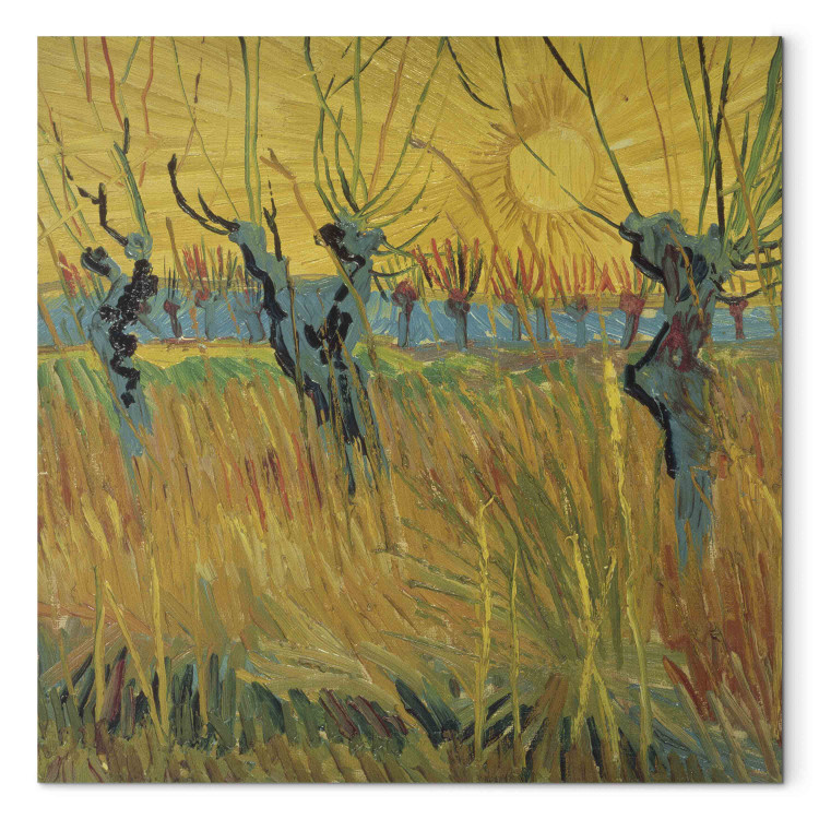 Art Reproduction Pollarded Willows and Setting Sun 158481