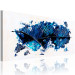 Canvas In Shades of Blue (1-piece) - abstraction with pattern on a white background 46781 additionalThumb 2