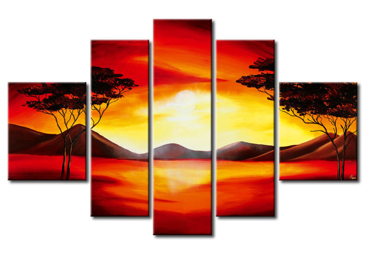 Canvas Art Print Sunset without elephants 49281