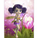 Photo Wallpaper Magical Creatures - Elf with tulips on a pink background for a little girl 61181 additionalThumb 3