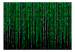 Wall Mural Digital rain - a binary number code on a matrix-style black background 90181 additionalThumb 1