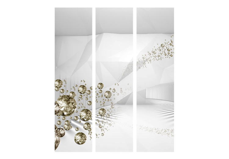 Room Separator Diamond Corridor - abstract white 3D illusion in the glow of diamonds 95581 additionalImage 3