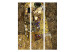 Folding Screen Golden Kiss - artistic couple silhouettes in the motif of Gustav Klimt 95681 additionalThumb 3