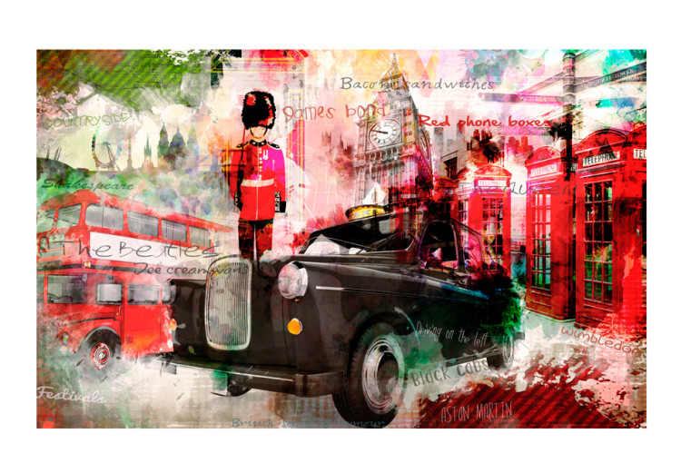 Photo Wallpaper London United Kingdom - collage with city architecture and motoring 96881 additionalImage 1