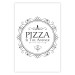 Poster Pizza is the Answer - black and white composition with English text 114591