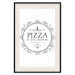Poster Pizza is the Answer - black and white composition with English text 114591 additionalThumb 18