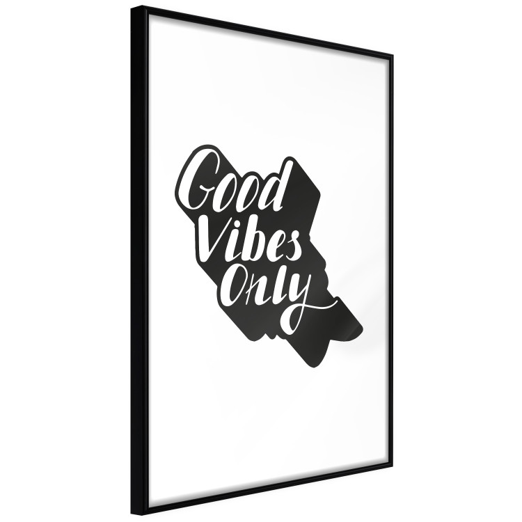 Wall Poster Positive Vibrations - solid background and black and white English texts 114791 additionalImage 11