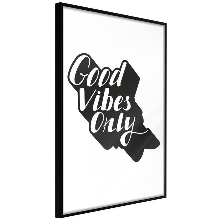 Wall Poster Positive Vibrations - solid background and black and white English texts 114791 additionalImage 10