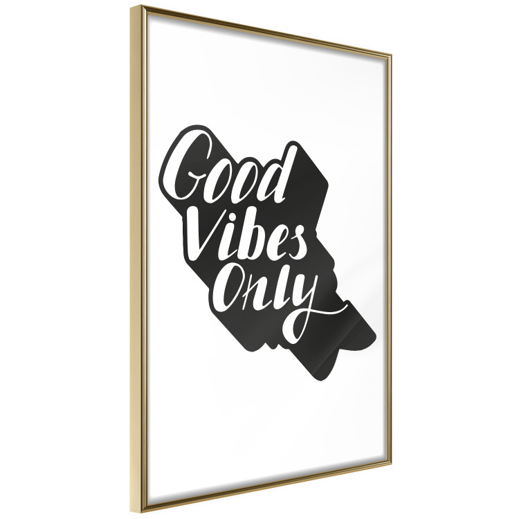 Wall Poster Positive Vibrations - solid background and black and white English texts 114791 additionalImage 12